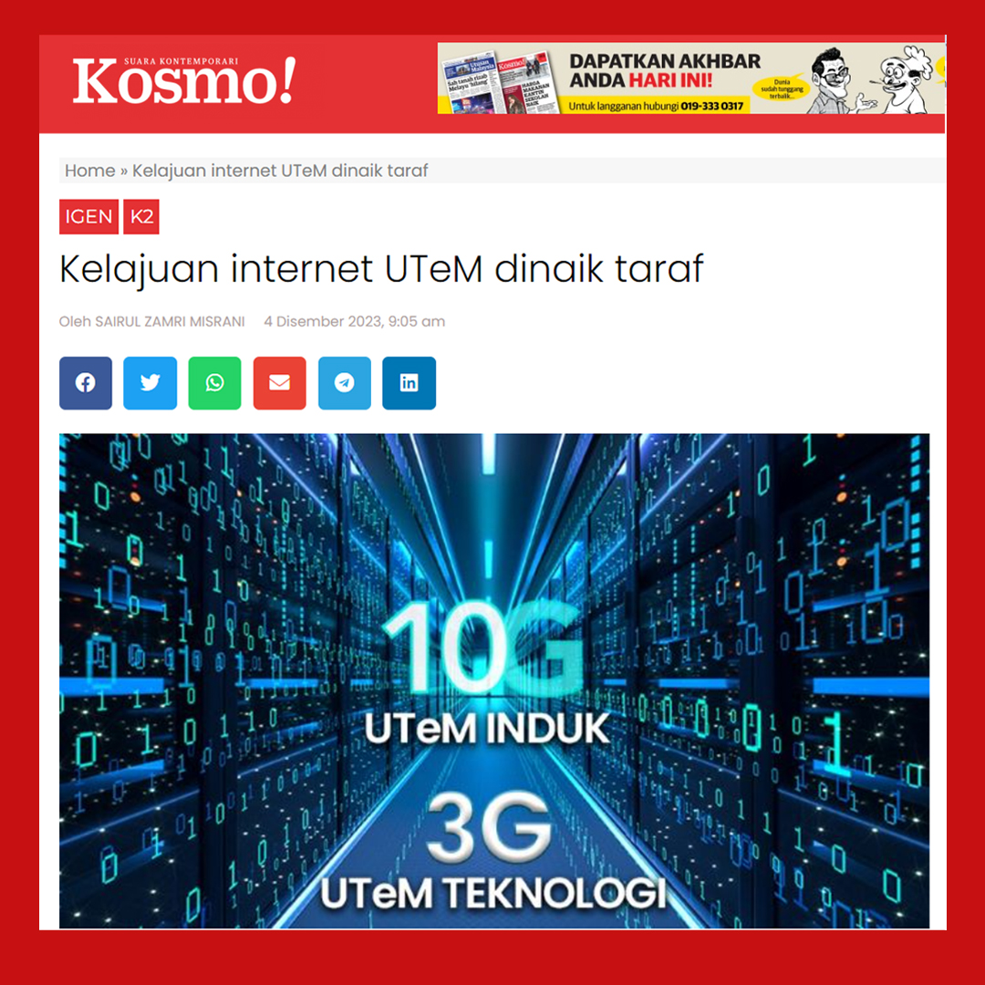 Keratan Akhbar - Naik Taraf Internet